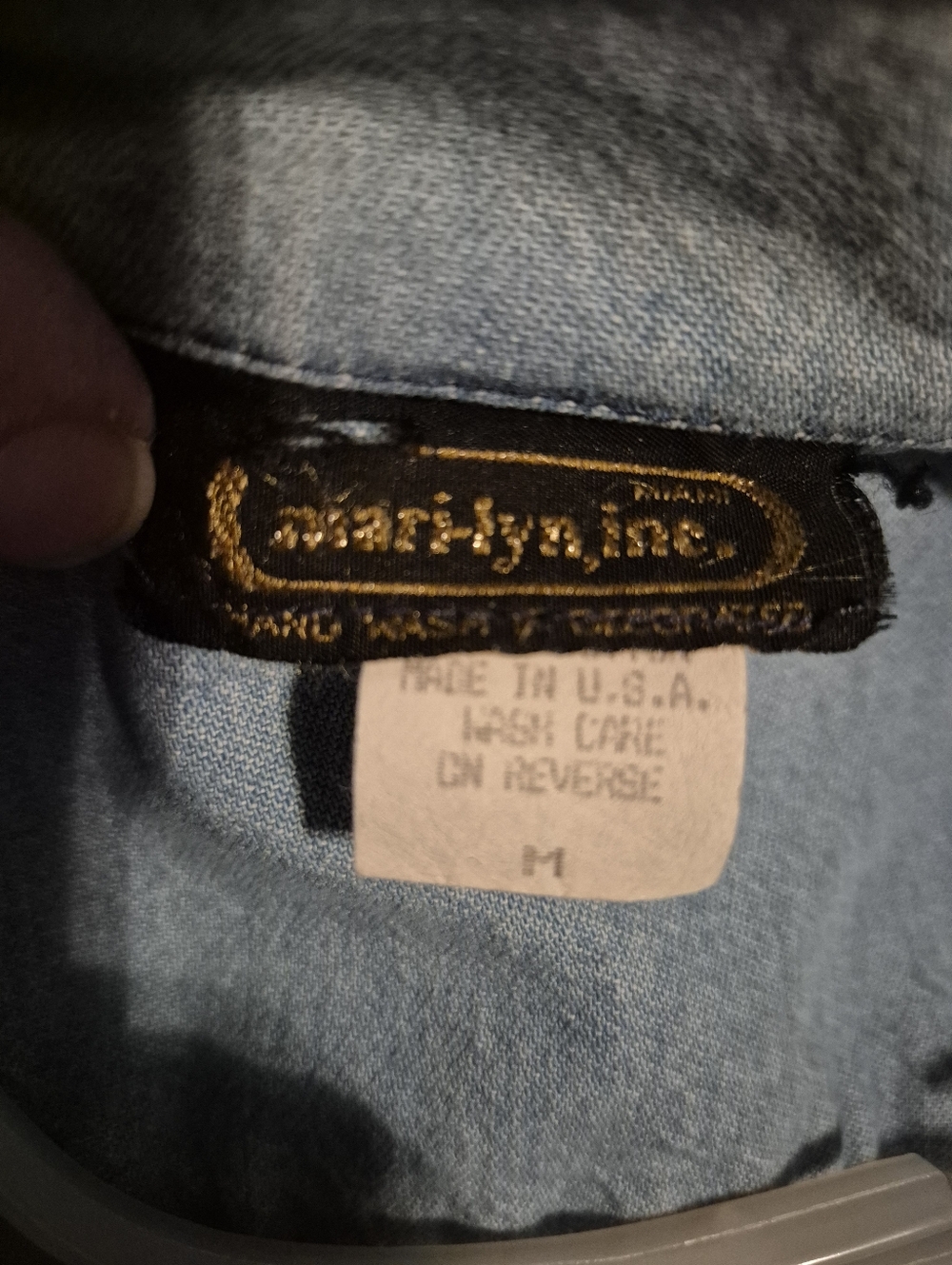 Vintage Mari-Lyn Light Blue Denim Bomber Jacket USA - Picture 2 of 11